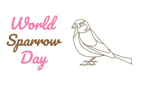 World Sparrow Day Vector illustration, poster concept, card, banner Stock Illustration
