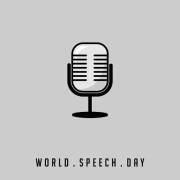 World Speech Day Stock Illustration