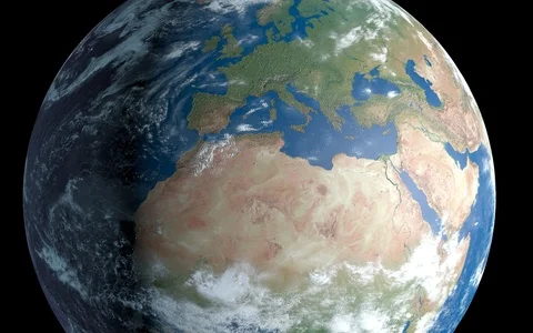 World Spinning 3D Render Animation Stock Footage 113918264