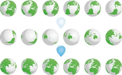 World Spinning Globe Stock Illustration