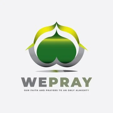 World Standard Islamic Masjid Logo Stock Illustration