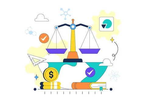 World Standards Day Illustration Featuring Global Quality Assurance, Certif.. Stock Illustration
