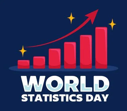 World Statistics Day for the better development of statistical science Stock Illustration