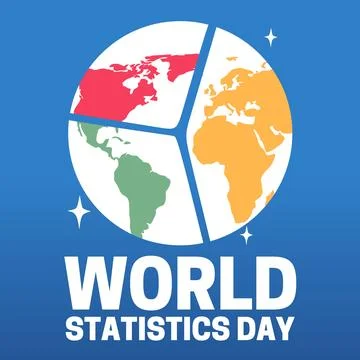 World Statistics Day for the better development of statistical science Stock Illustration