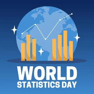 World Statistics Day for the better development of statistical science Stock Illustration