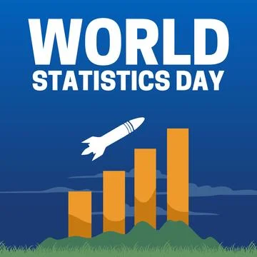 World Statistics Day for the better development of statistical science Stock Illustration