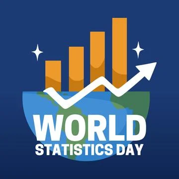 World Statistics Day for the better development of statistical science Stock Illustration