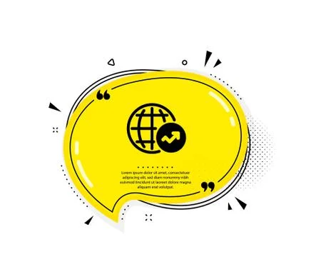World Statistics icon. Chart sign. Vector Stock Illustration