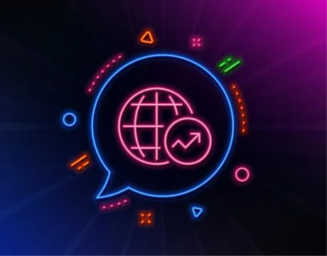 World Statistics line icon. Chart sign. Vector 스톡 일러스트