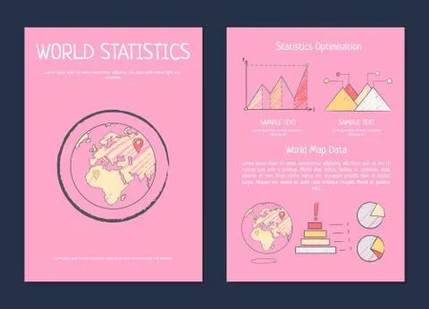 World Statistics Optimization Process Methods Illustrazione stock