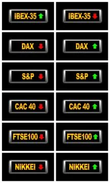 World stock markets. Stock Illustration