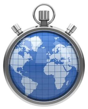 The world stopwatch Stock Illustration