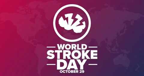 World Stroke Day. October 29. Flat holiday animation. Motion graphic design. 4K Stock Footage 217401277