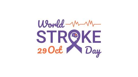 World stroke day poster template design Stock Illustration