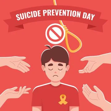 World Suicide Prevention Day Stock Illustration