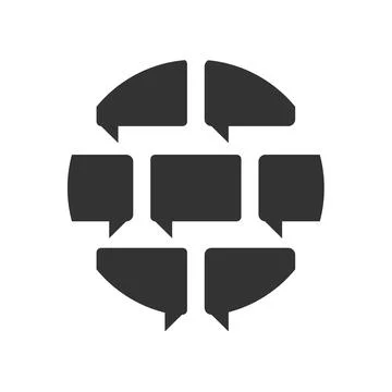 World talk forum logo template Icon Illustration Brand Identity.Isolated an.. Stock-Illustration