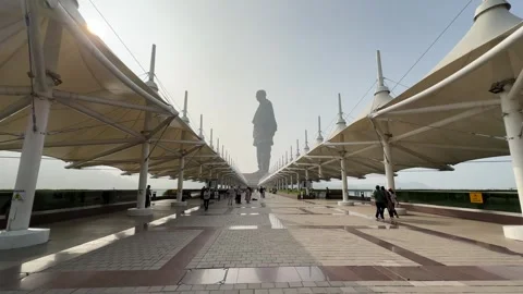 World tallest statue of unity. Stock Footage 274726565