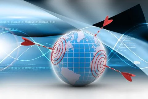 World target concept Illustrazione stock