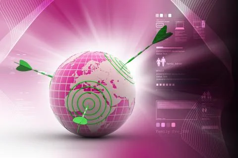 World target Stock Illustration