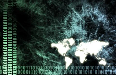 A world tech business background Stock Illustration