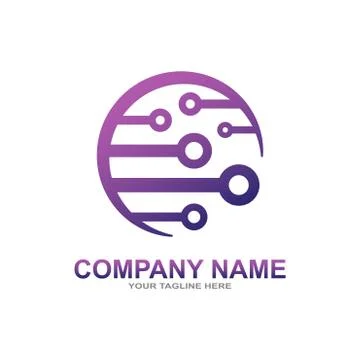 World Tech Logo Design Template. Abstract network connection vector Stock-Illustration