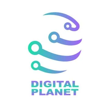 World Tech Logo Design Template. Network, digital technology. Abstract digital Stock-Illustration