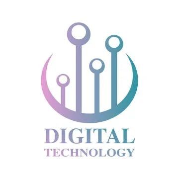 World Tech Logo Design Template. Digital Technology Logo 스톡 일러스트