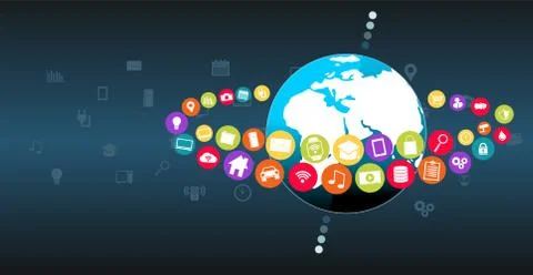 World technology abstract background. Stock Illustration