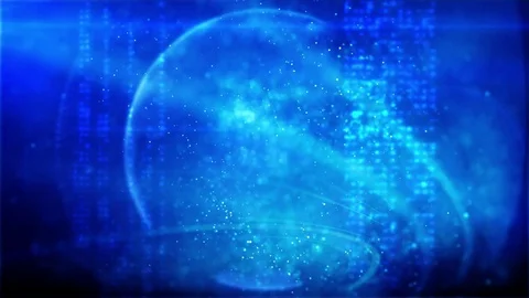 World technology blue background Stock Footage 81523174