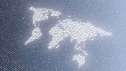 World technology video animated background Stock Footage 341461475