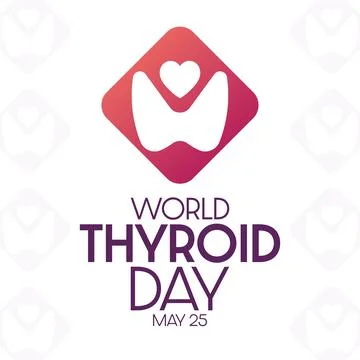 World Thyroid Day. May 25. Vector illustration. Holiday poster. Stock Illustration