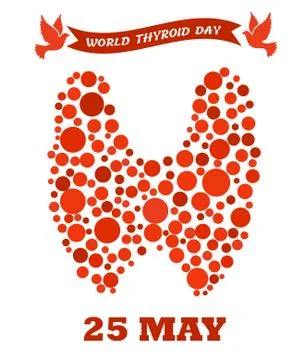 World thyroid day.Human thyroid disease awareness. Stock Illustration