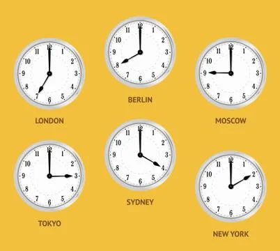 World time zones. Stock Illustration