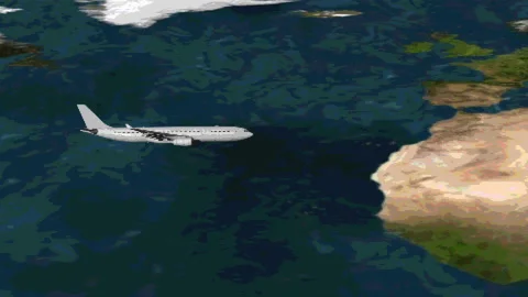 World tour by plane. 3d animation Stock Footage 169634603