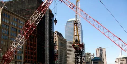 World trade center construction 写真素材