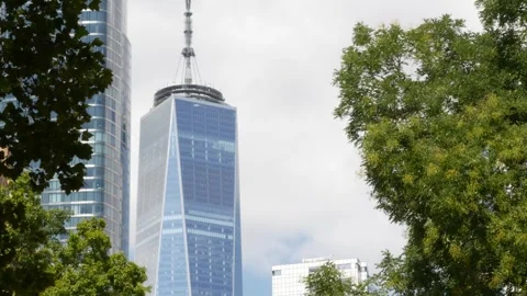 World Trade Center skyscraper tower building New York City Manhattan Downtown 库存影片 330394057
