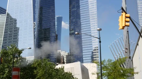 World Trade Center skyscraper tower building New York City Manhattan Downtown 스톡 동영상 332692477