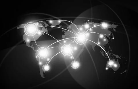 World trade map background conection internet Stock Illustration