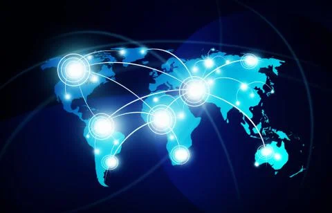 World trade map background conection internet Stock Illustration