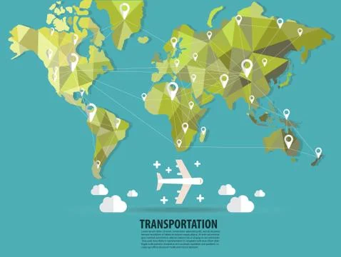 World transportation vector :flats Stock Illustration