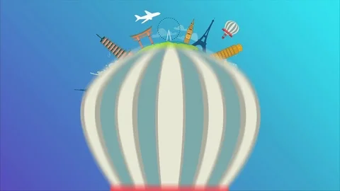 World Travel Logo Animation Stock After Effects