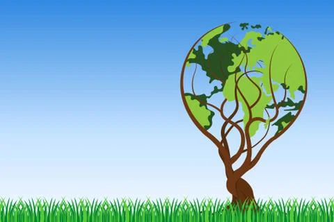 World tree background vector illustration Stock Illustration
