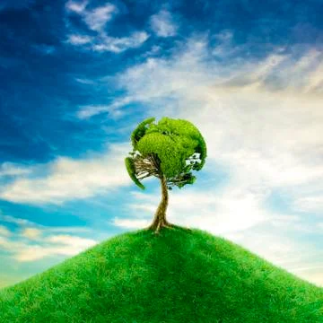 World tree concept Illustrazione stock