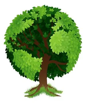 World Tree Growing in Shape of Globe or the Earth Stock Illustration