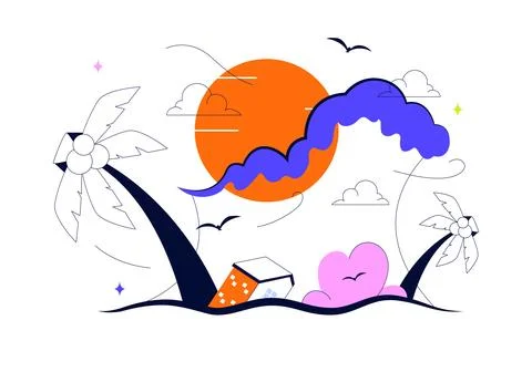 World Tsunami Awareness Day Vector Illustration Featuring Disaster Prepared.. Ilustración de archivo