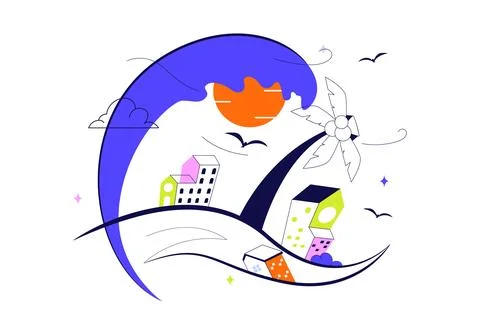 World Tsunami Awareness Day Vector Illustration Featuring Disaster Prepared.. Ilustración de archivo