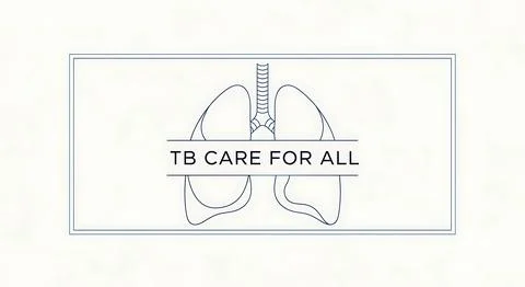 World tuberculosis day theme tb care for all concept with lungs outline graph Illustrazione stock
