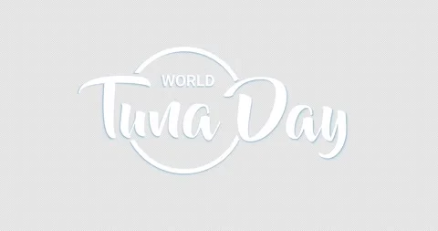 World Tuna Day text animation 스톡 동영상 303841230