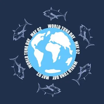 World Tuna Day vector stylized clipart Illustration Stock Illustration