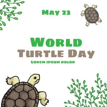 World Turtle Day, May 23 Stock Illustration